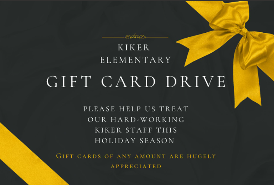 Kiker Staff Gift Card Drive