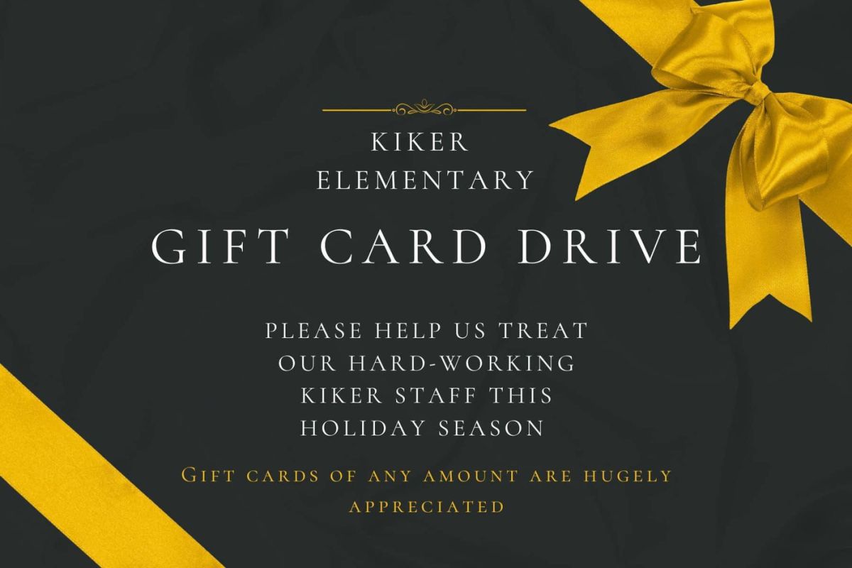 Kiker Gift Card Drive