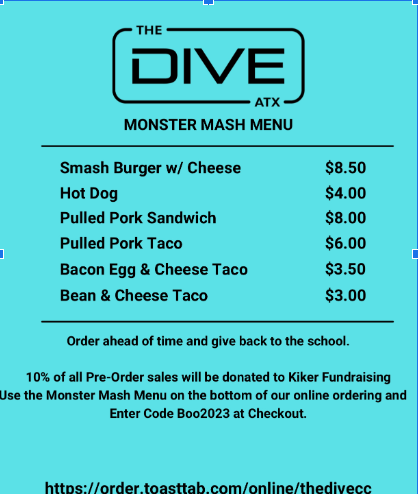 the dive menu